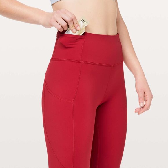 Lululemon Fast & Free 7/8 Tight II Nulux 25" - Dark Red - Size 2 - Picture 8 of 9